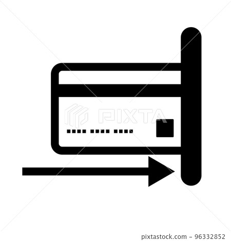 card insertion. ATM card slot. vector. 96332852