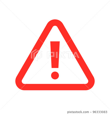 紅色警告標誌。重要的提示。向量。 紅色警告標誌。重要的提示。向量。 96333083