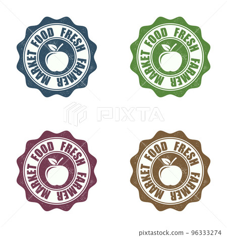 Apple farmer market food seals set Apple farmer market food seals set 96333274