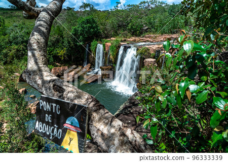 Waterfall in Brazil Cachoeira do Arrojado em Cristalina Goias Waterfall in Brazil Cachoeira do Arrojado em Cristalina Goias 96333339