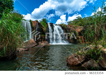 Waterfall in Brazil Cachoeira do Arrojado em Cristalina Goias Waterfall in Brazil Cachoeira do Arrojado em Cristalina Goias 96333354