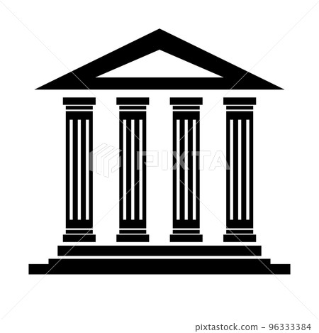 政府和廢墟圖標。古建築。向量。 96333384