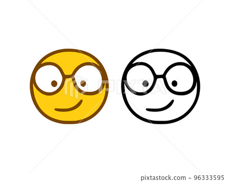 Fancy emoticon in doodle style isolated on white background 96333595