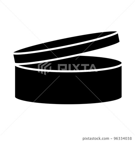Period after opening PAO symbol. Useful lifetime after the package is opened sign. Empty open icon of pot. Glyph icon 96334038