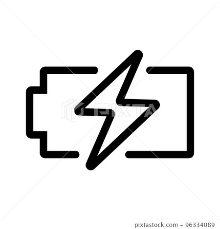 充電圖標。電池。電池和電力。向量。 96334089
