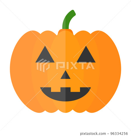 Halloween party pumpkin icon in flat design. vector. 96334256
