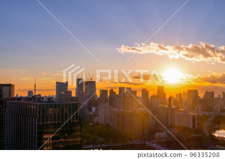 Tokyo sunset Skyscrapers 96335208