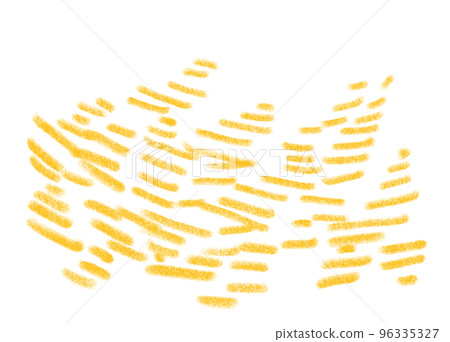 Pencil line scribble doodle in yellow orange red tangle busy concept 96335327