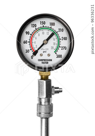 Engine compression measurement. Measuring scale. A device for measuring the pressure in the system. 96336231
