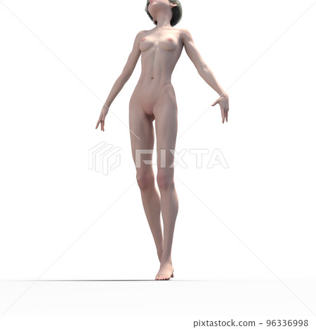 擺姿勢的女人裸體燙髮3DCG插圖素材 擺姿勢的女人裸體燙髮3DCG插圖素材 96336998