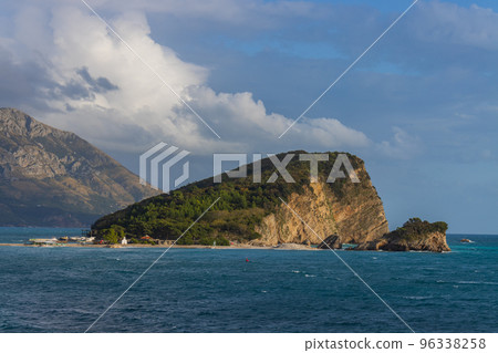 Beautiful view at Sveti Nikola island in Budva, Montenegro 96338258