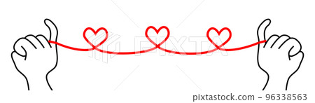 繫著命運紅線的小指 繫著命運紅線的小指 96338563