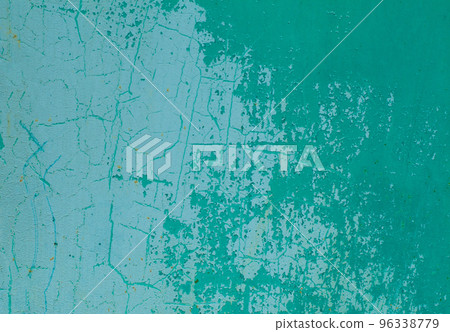 Painted turquoise iron background Painted turquoise iron background 96338779