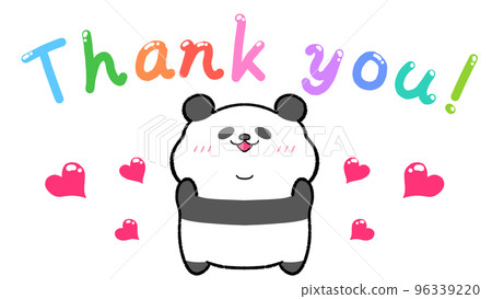 Thank you! Panda - Stock Illustration [96339220] - PIXTA