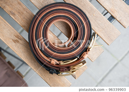 Leather belts set. natural lighting Leather belts set. natural lighting 96339903