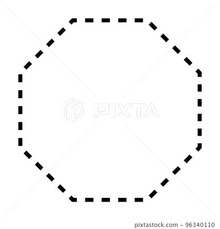 Octagon symbol dashed shape vector icon for creative graphic design ui element in a pictogram illustration 96340110