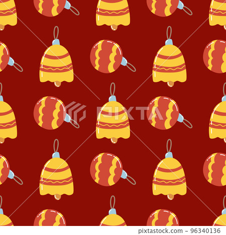 Cristmas seamless pattern with decorative balls. Perfect foe xmas background, wrapping paper, fabric print Cristmas seamless pattern with decorative balls. Perfect foe xmas background, wrapping paper, fabric print 96340136