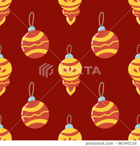 Cristmas seamless pattern with decorative balls. Perfect foe xmas background, wrapping paper, fabric print. 96340138