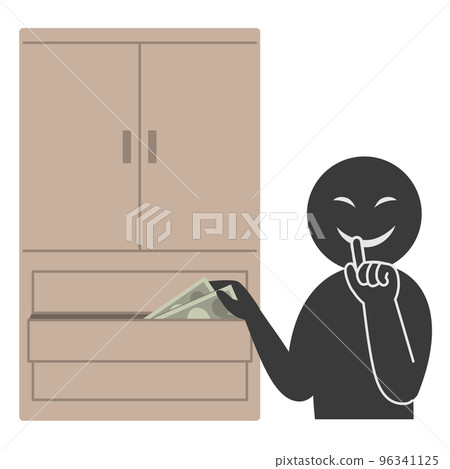 Thief stealing chest of drawers 96341125