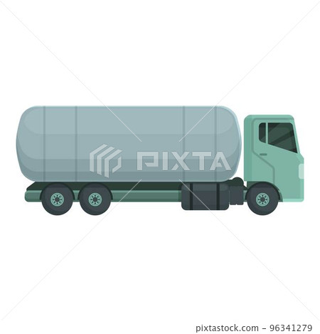 Heavy tanker icon cartoon vector. Gasoline truck. Fuel gas Heavy tanker icon cartoon vector. Gasoline truck. Fuel gas 96341279