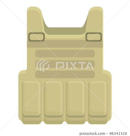 Safety vest icon cartoon vector. Bullet proof. Armour vest 96341328