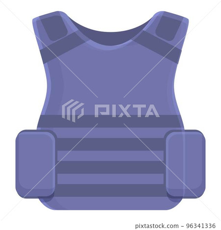Police vest icon cartoon vector. Army vest. Blue team 96341336