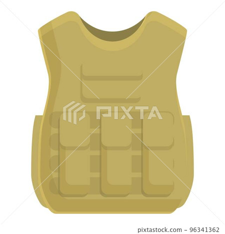 Bulletproof vest icon cartoon vector. Army proof. Armor swat Bulletproof vest icon cartoon vector. Army proof. Armor swat 96341362