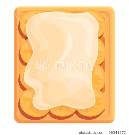 Snack food icon cartoon vector. Waffle fruit. Coffee tasty 96341372