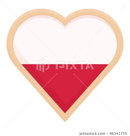 Poland heart flag icon cartoon vector. Travel map. Country culture 96341735