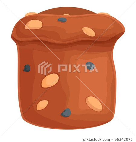 Biscuit panettone icon cartoon vector. Italian slice. Sweet food 96342075