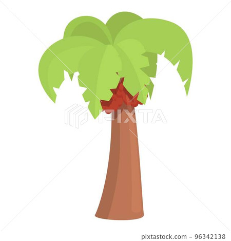 Drop palm tree icon cartoon vector. Fruit food. Tropical product 96342138