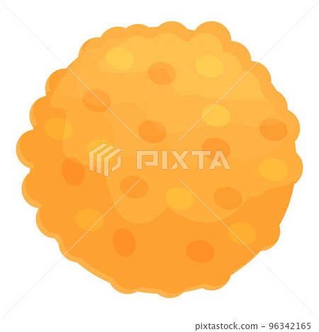 Arabic food icon cartoon vector. Fried cheese. Snack dish 96342165