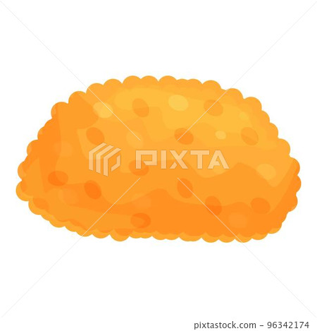 Snack croquette icon cartoon vector. Fried food. Ball cooking 96342174