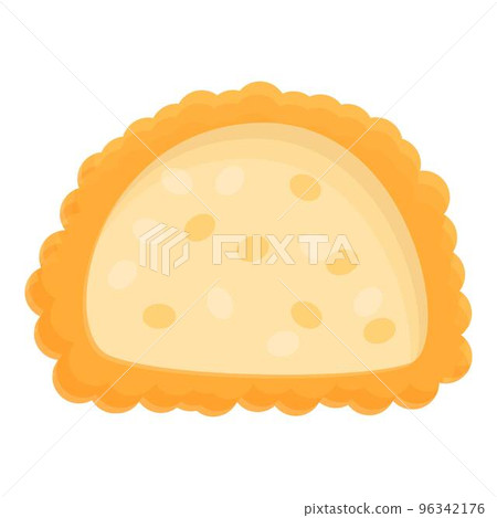 Cutted dish icon cartoon vector. Fried cuisine. Snack food 96342176