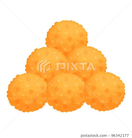 Dish ball icon cartoon vector. Croquette food. Snack cooking 96342177