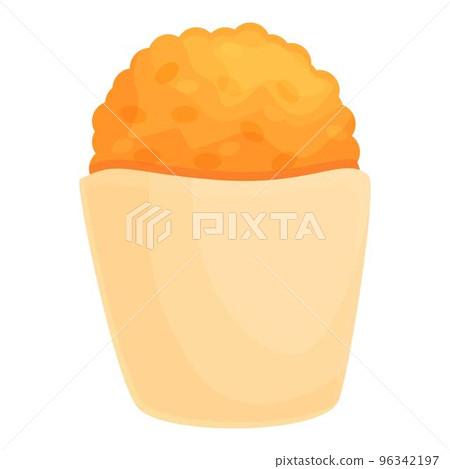 Croquette bag icon cartoon vector. Food cuisine. Snack meal 96342197