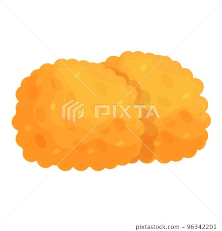 Cheese croquette icon cartoon vector. Fried dish. Food snack Cheese croquette icon cartoon vector. Fried dish. Food snack 96342201