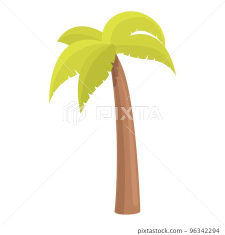 Palm tree icon cartoon vector. Manila landmark. People boat 96342294