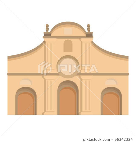 Philippines church icon cartoon vector. Culture travel. People boat 96342324