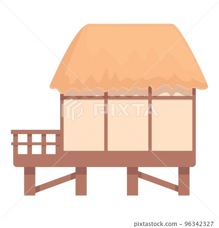 Philippines beach house icon cartoon vector. Culture travel. People landmark 96342327