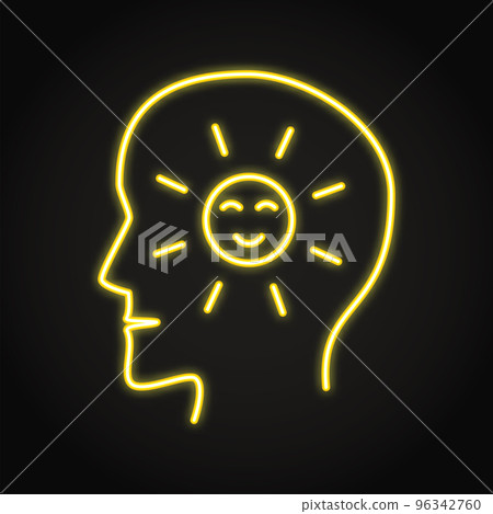 Optimism neon icon in line style 96342760