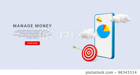 3d concept trading for business investment to make money. Trading on smartphone isolated on light background. Financial investing concept. Vector illustration 3d concept trading for business investment to make money. Trading on smartphone isolated on light background. Financial investing concept. Vector illustration 96343314