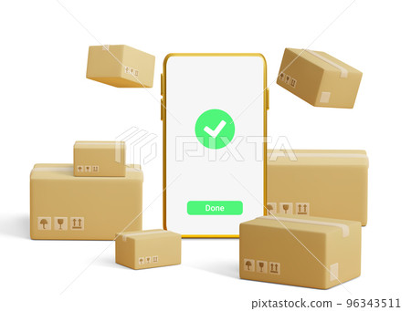 Fast shipping. Concept for fast delivery service. Vector illustration 96343511