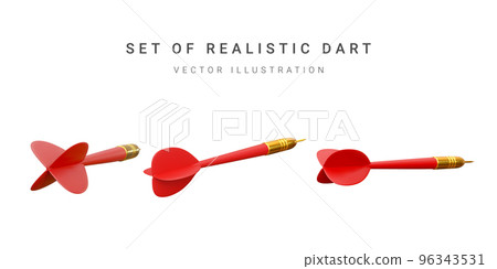 Set of realistic darts. Vector illustration Set of realistic darts. Vector illustration 96343531