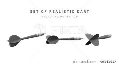 Set of realistic darts. Vector illustration Set of realistic darts. Vector illustration 96343532