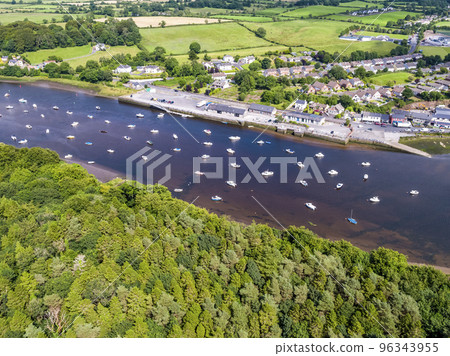 Aerial view of the river Moy at Ballina in County Mayo - Republic of Ireland Aerial view of the river Moy at Ballina in County Mayo - Republic of Ireland 96343955