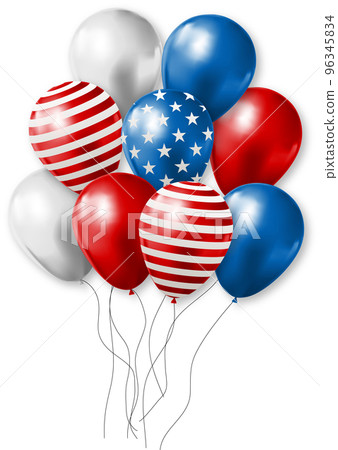 Colorful USA Party Balloons Colorful USA Party Balloons 96345834