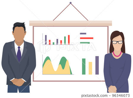 Businessman makes a presentation of a statistical report. Analysis and planning business concept Businessman makes a presentation of a statistical report. Analysis and planning business concept 96346073