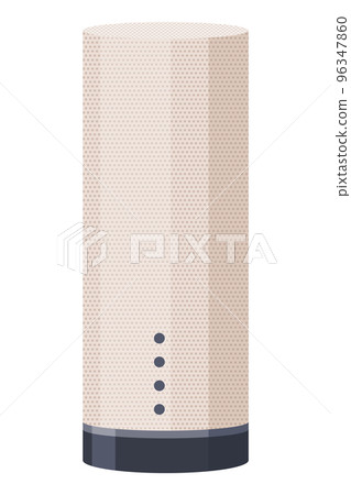 Wireless smart speaker icon. Music home system in modern design. Voice digital device with distance internet connection. Device with voice control interface for smart home 96347860