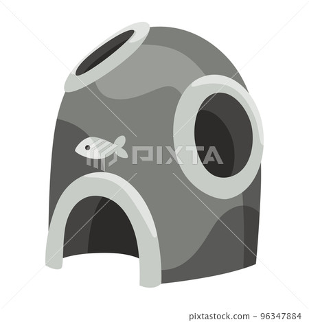 Realistic aquarium accessory. Decoration or equipment for aquarium. Cartoon vector element 96347884